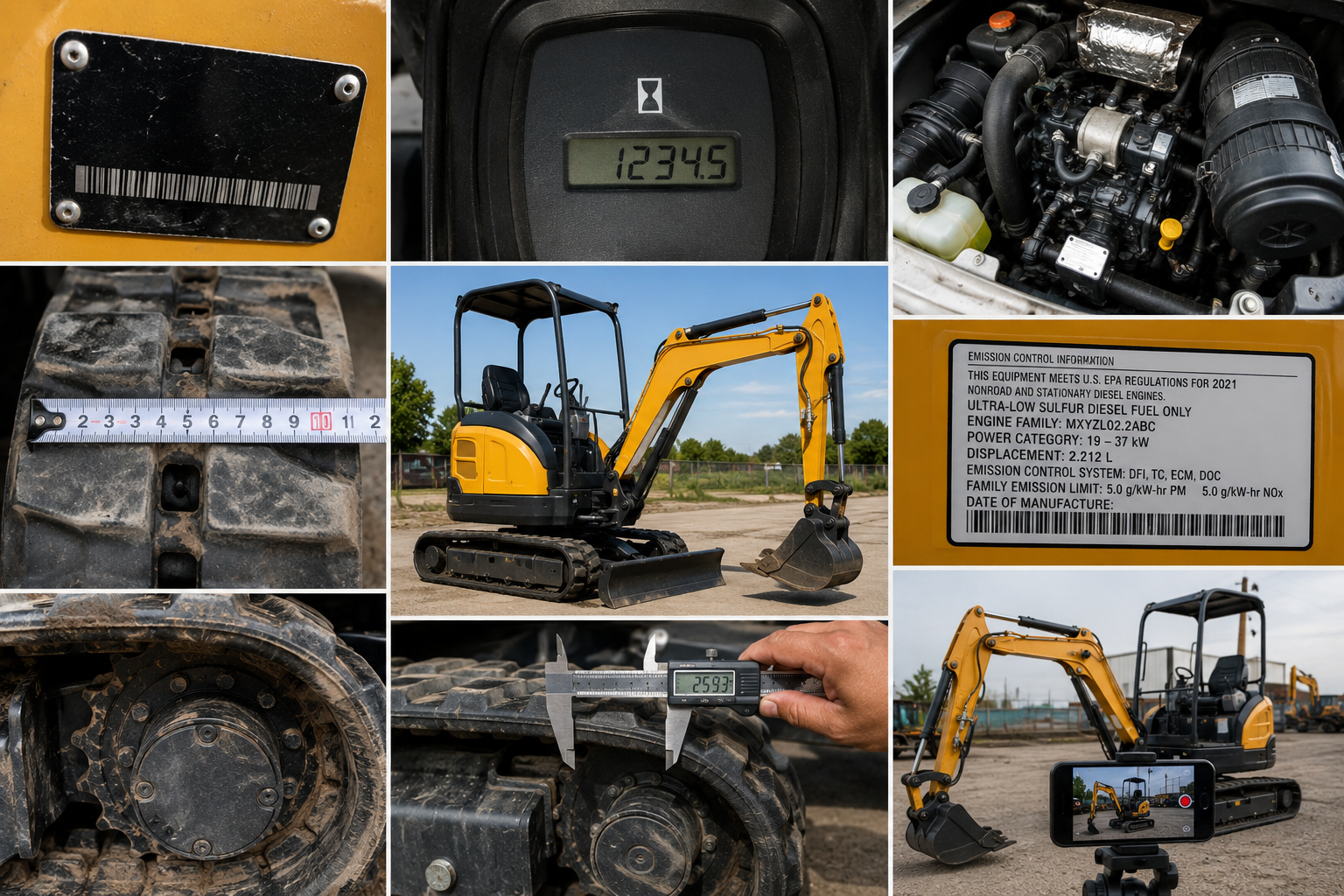 Excavator inspection process