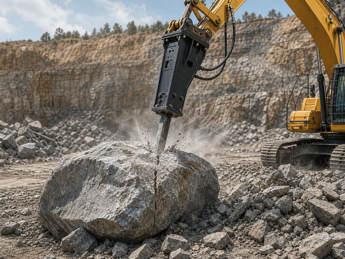 Secondary rock breaking and boulders