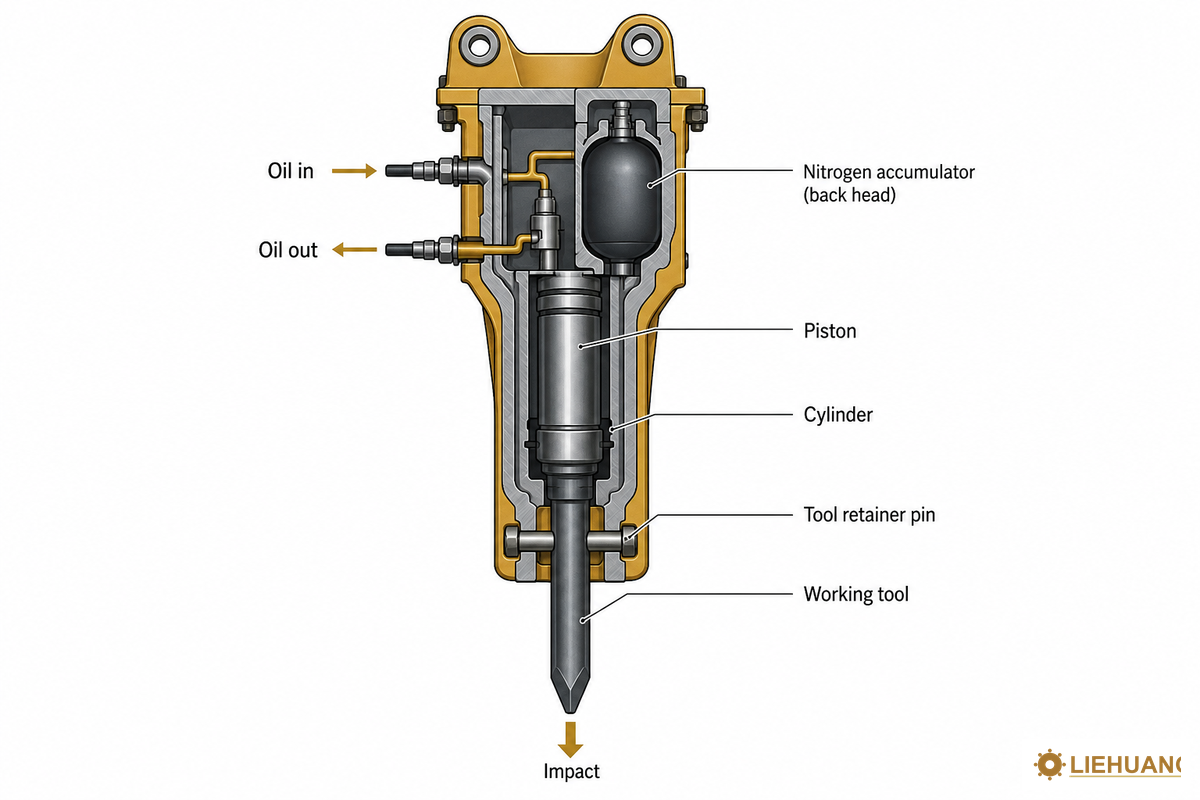 How a Hydraulic Breaker Works — Liehuang
