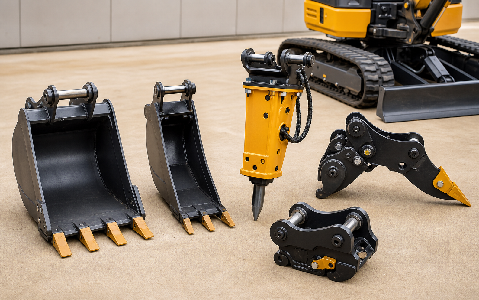 Mini excavator attachments for 0.8 to 10 ton carriers