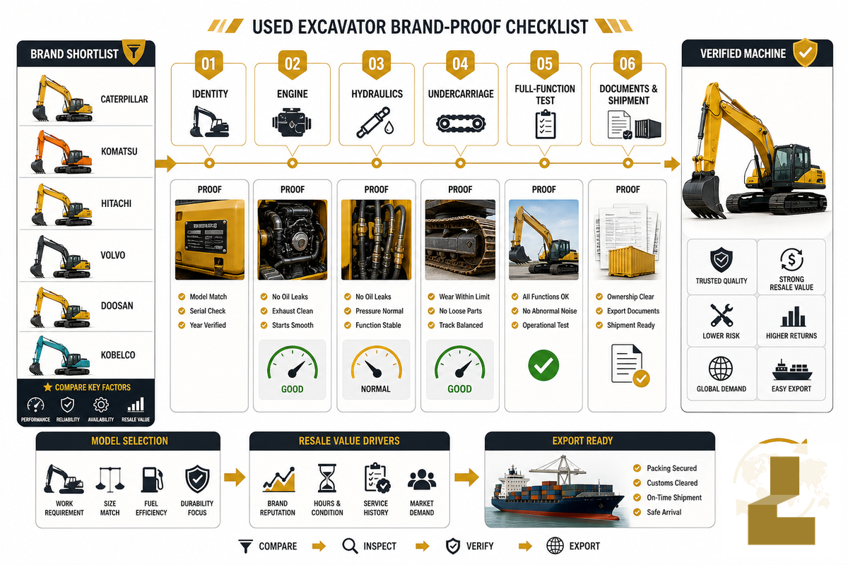 Used Excavator Brand Choice: What Matters More Than the Logo — Liehuang Used Excavators