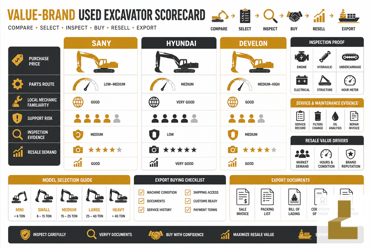 Are Value Brands Like SANY, Hyundai, and Doosan Worth Considering? — Liehuang Used Excavators