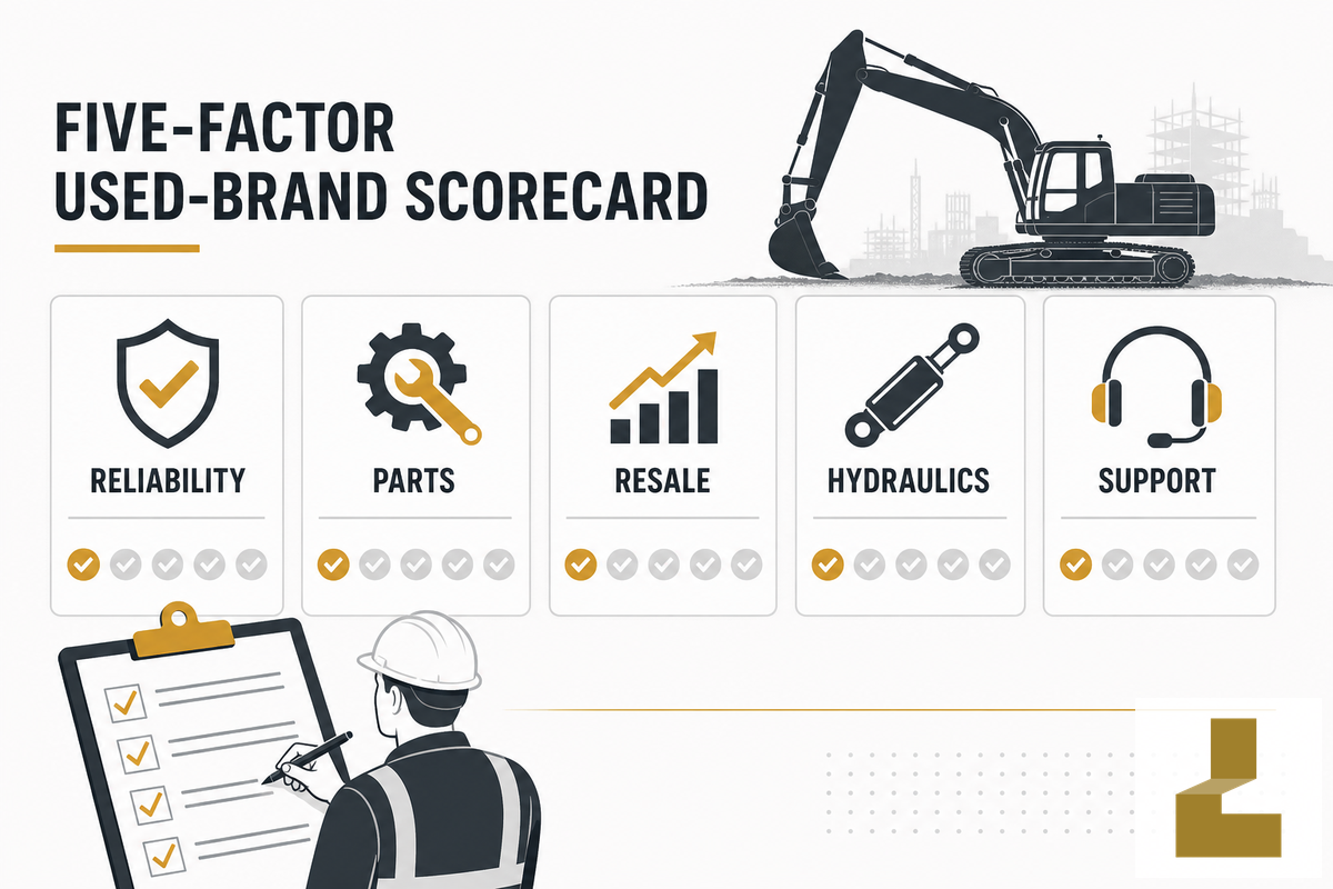 How to Judge a Used Excavator Brand: The 5-Factor Scorecard — Liehuang Used Excavators