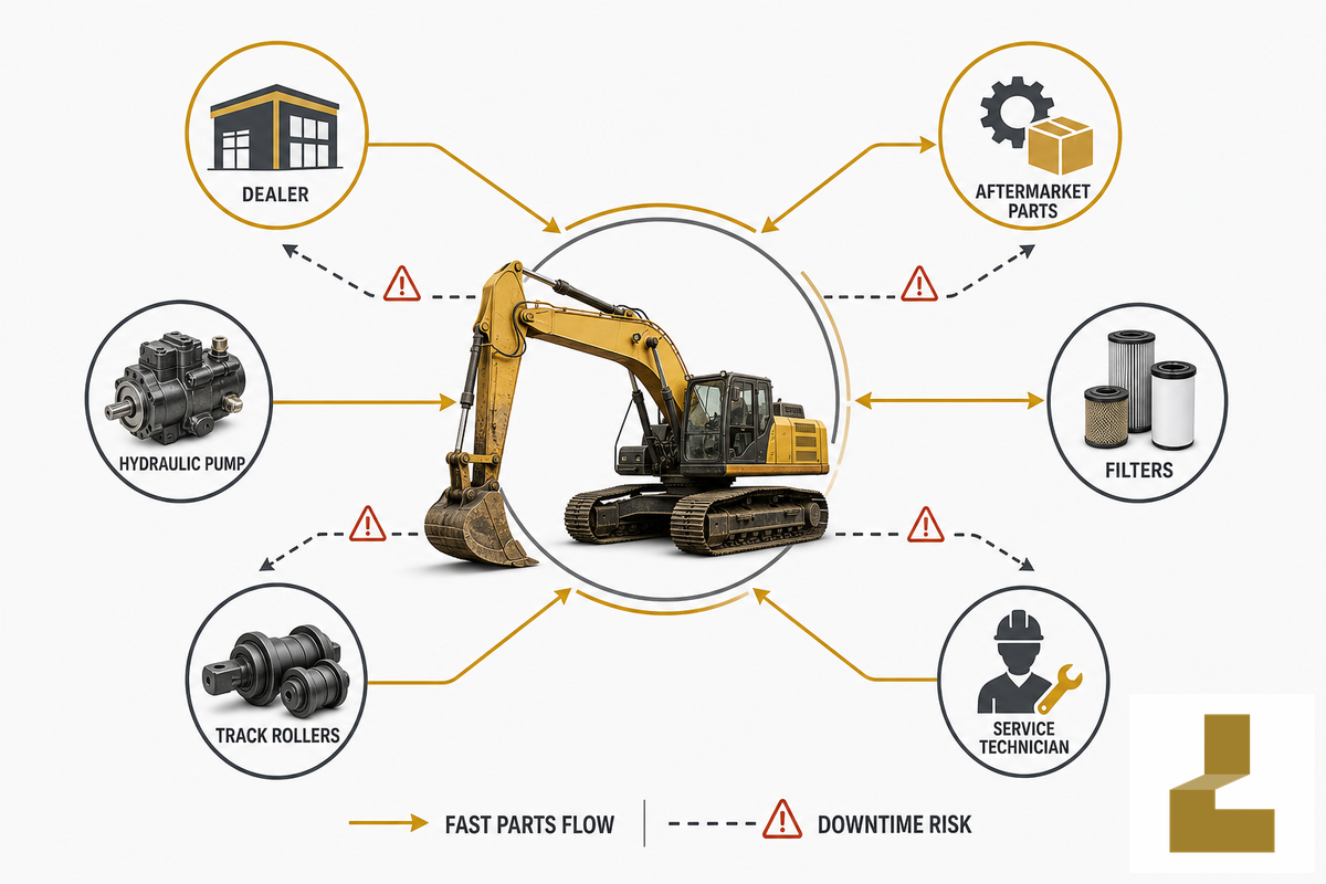 Parts Availability and Dealer Support by Brand — Liehuang Used Excavators