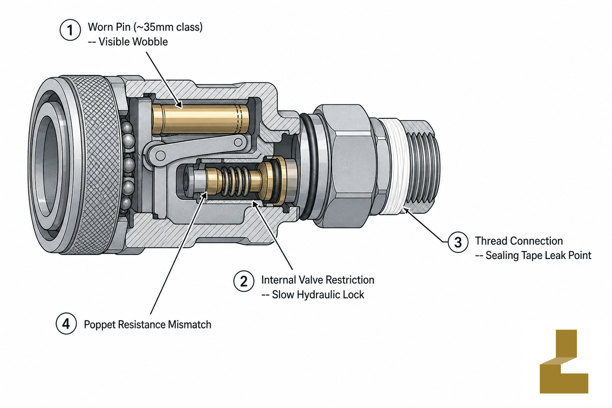 Common Excavator Quick Coupler Problems (and How to Avoid Them) — Liehuang
