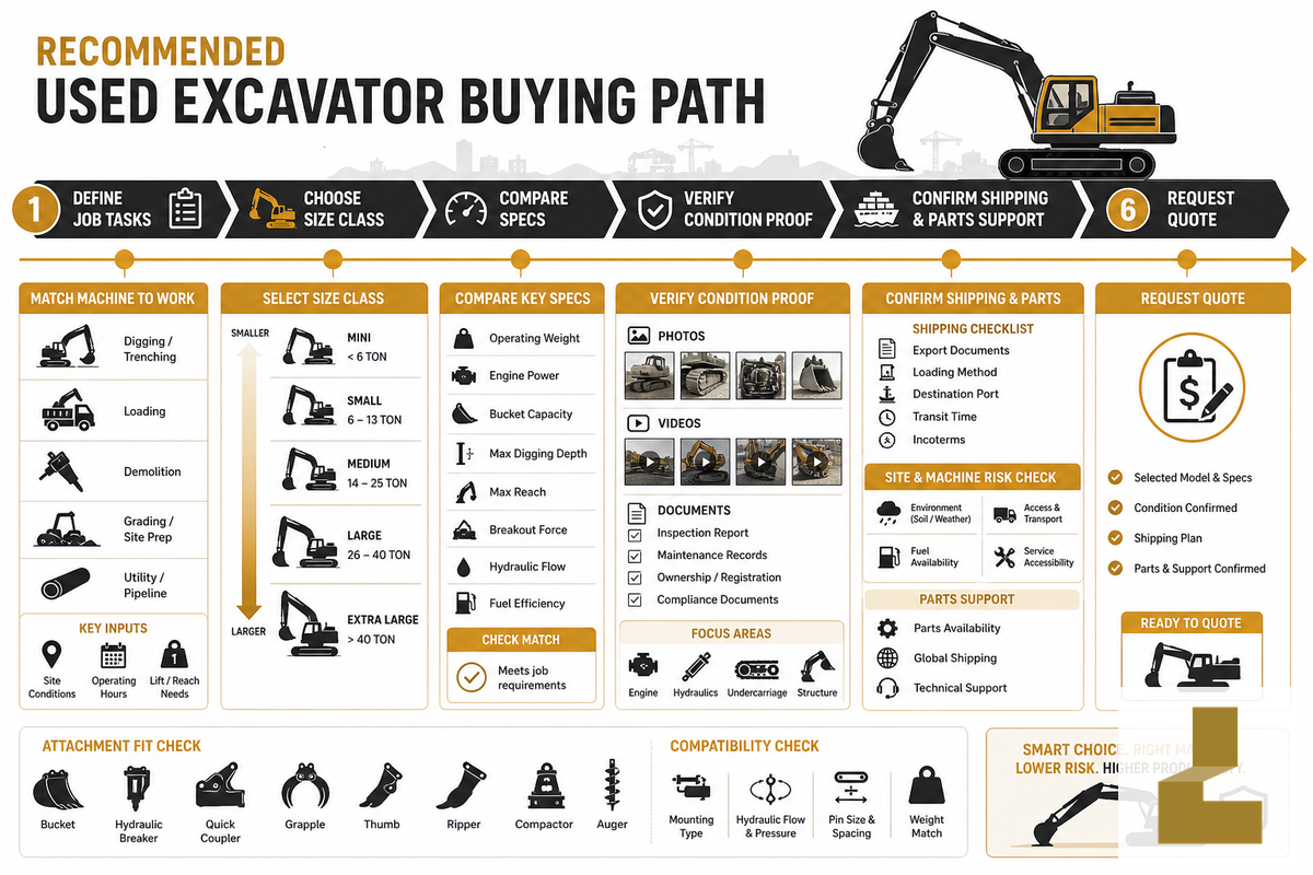 Recommended Buying Path - Liehuang Used Excavators