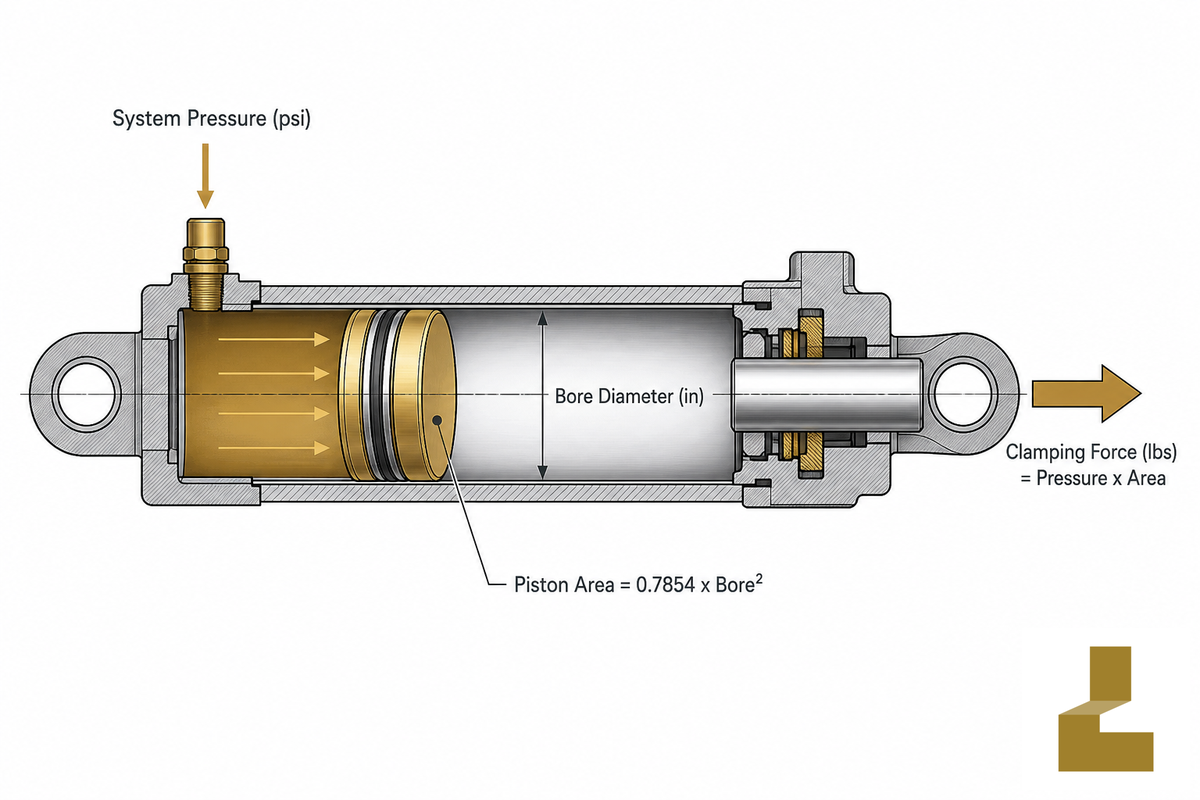 Clamping Force, Cylinder Bore & Hydraulic Pressure, The Physics Behind
