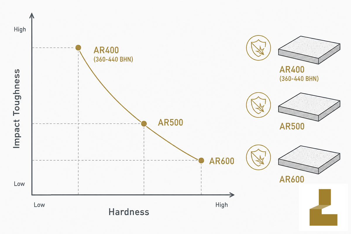 Steel & Metallurgy, Why AR400 Wins Over AR500/AR600 for Thumbs — Liehuang