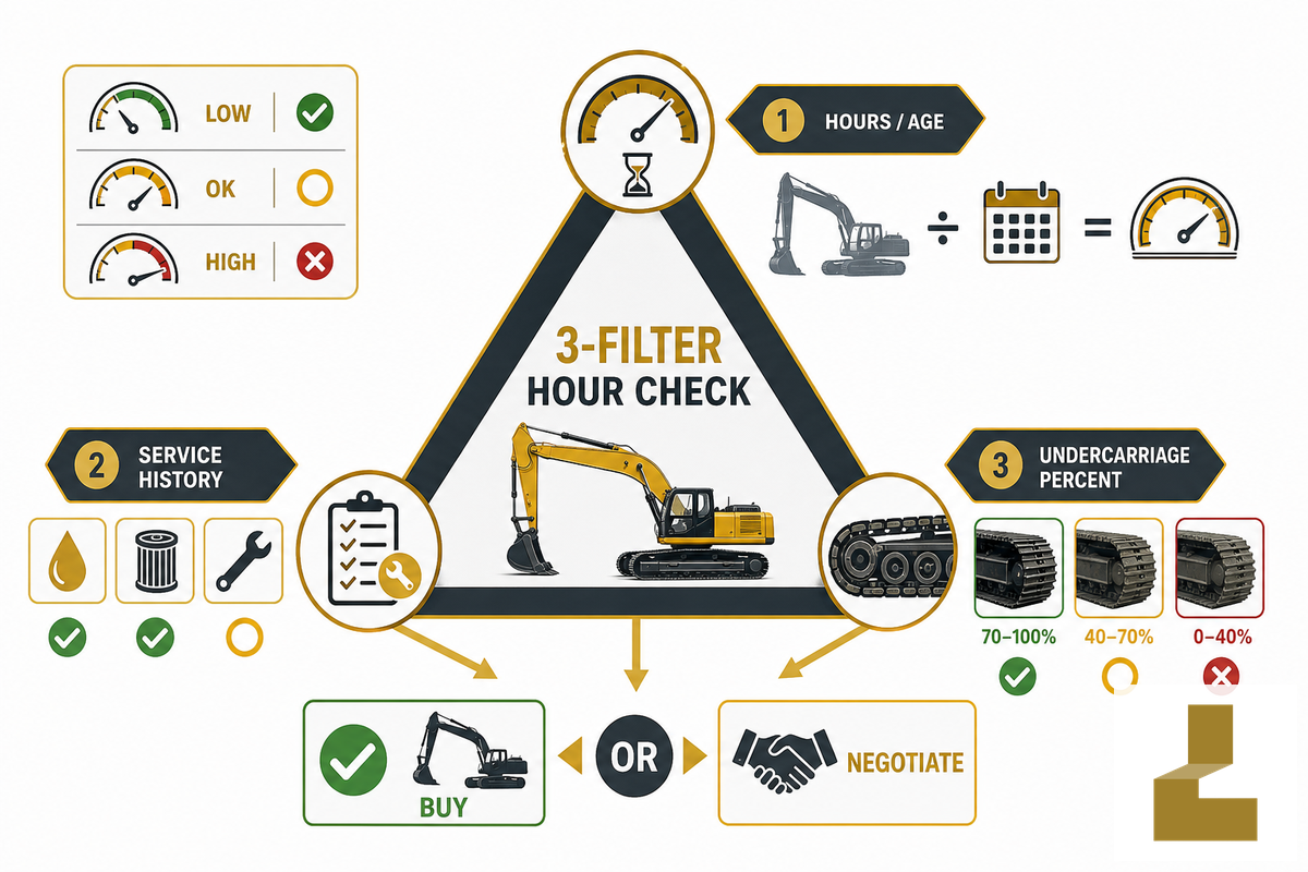 What Matters More Than the Number: The 3-Filter Hour Check — Liehuang Used Excavators