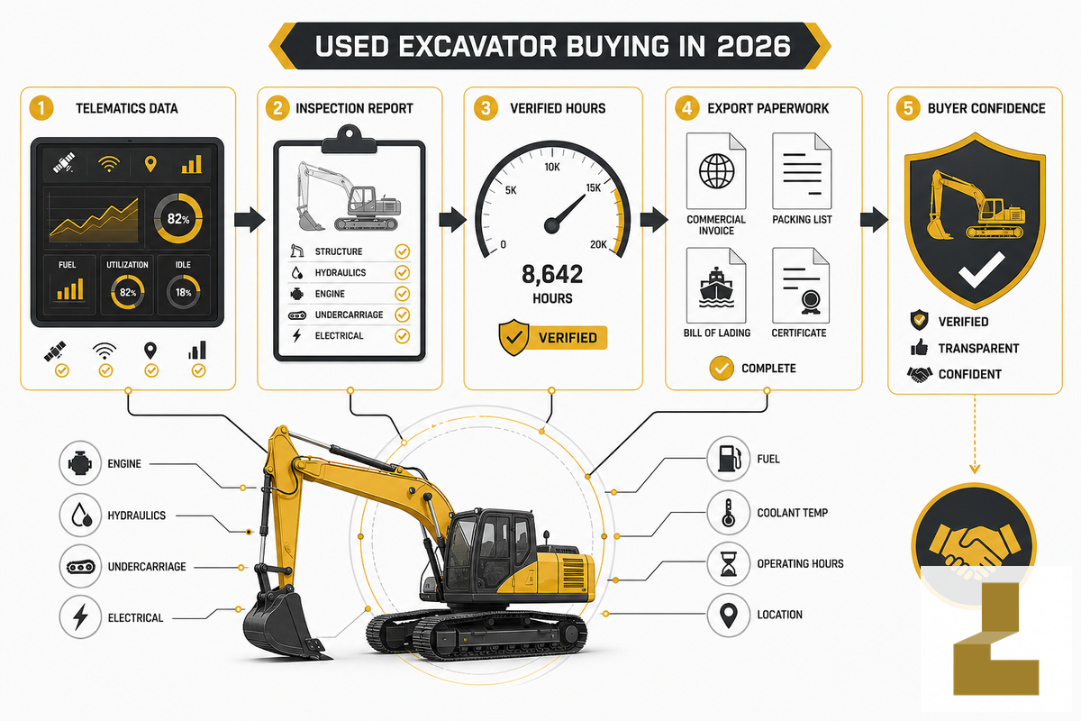 Buying Used in 2026: Telematics, Transparency, and Outlook — Liehuang Used Excavators