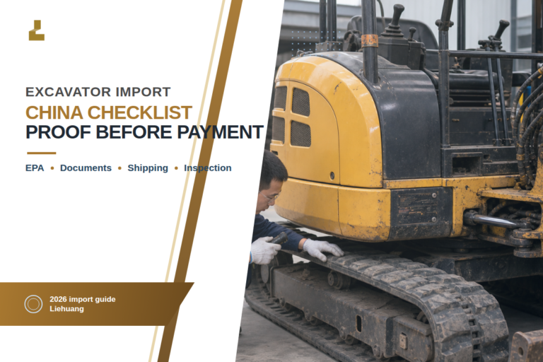 How to Import Excavator from China: 2026 Checklist