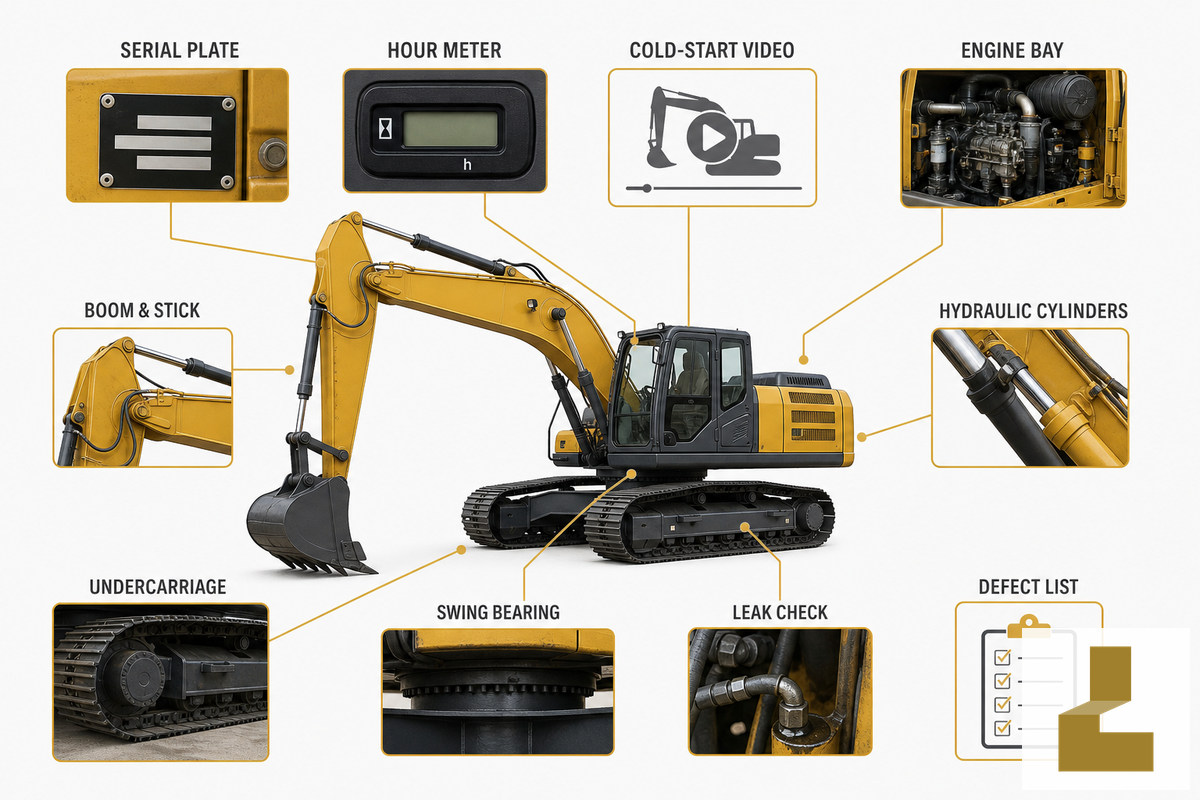 Step 6: Inspect Used Excavator Condition Before the Balance Payment — Liehuang Used Excavators