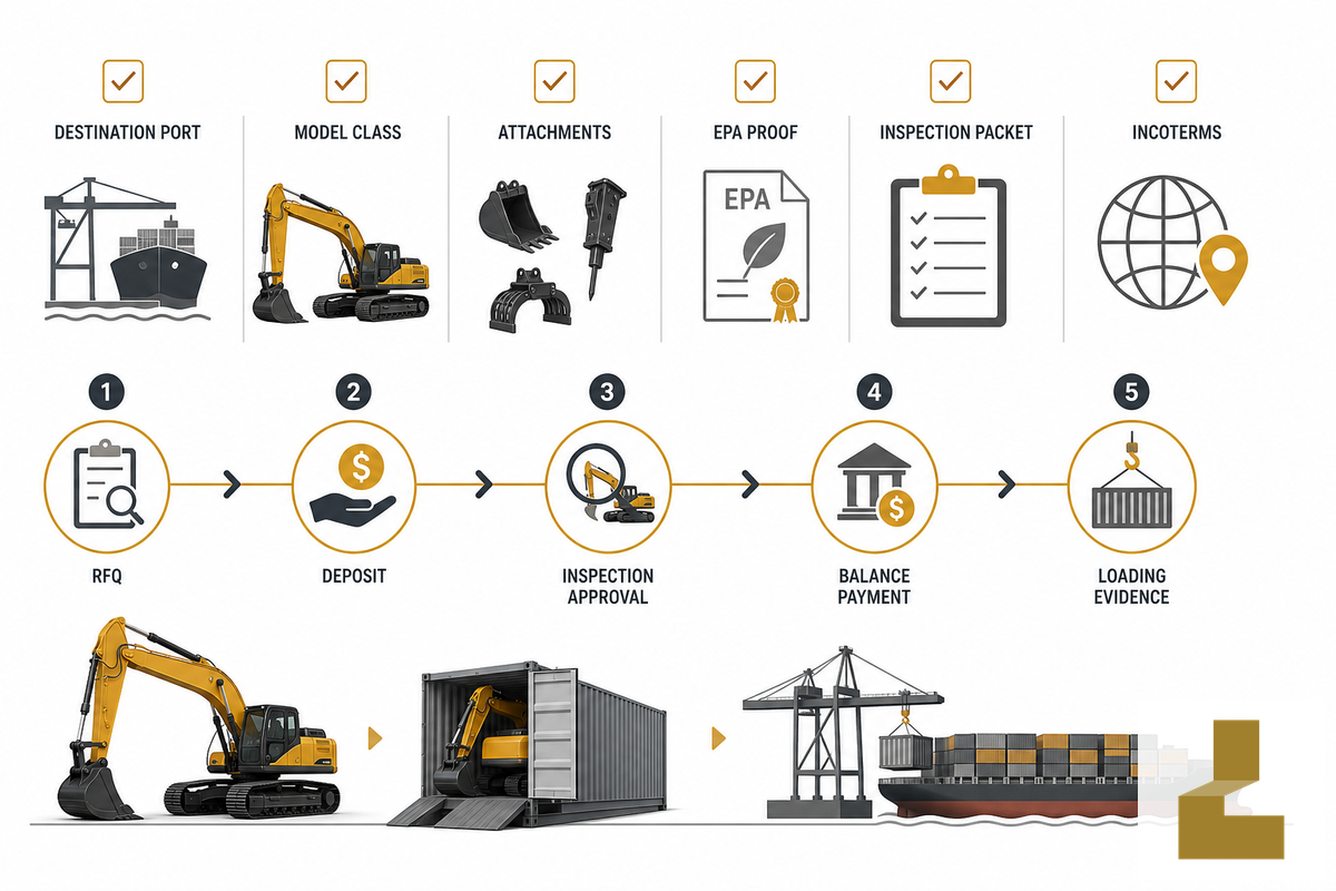 Step 7: Send a Complete RFQ and Use Payment Control — Liehuang Used Excavators