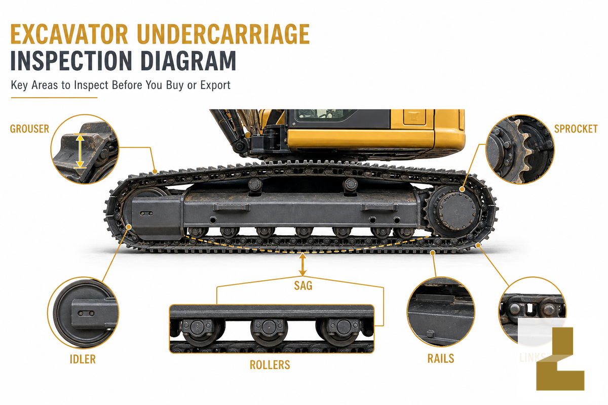 Inspecting the Undercarriage, Where the Big Money Hides — Liehuang Used Excavators