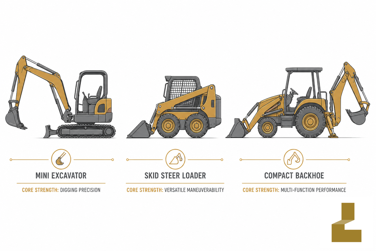 Mini Excavator vs. Skid Steer vs. Backhoe: When Each Wins — Liehuang