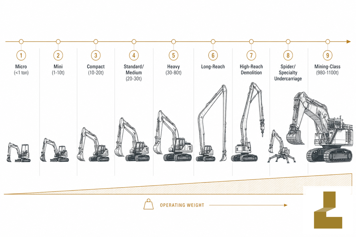 Every Trackhoe Type and Configuration, From Mini to Long-Reach — Liehuang