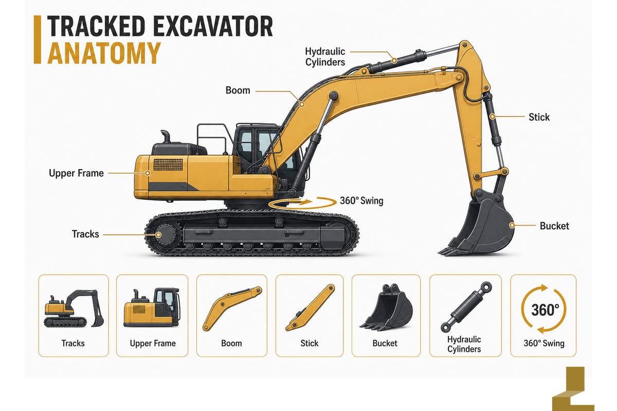 What Is a Trackhoe, and Is It Just an Excavator? — Liehuang Used Excavators