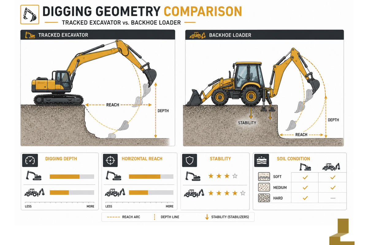 Digging Depth, Reach, and Stability — Liehuang Used Excavators