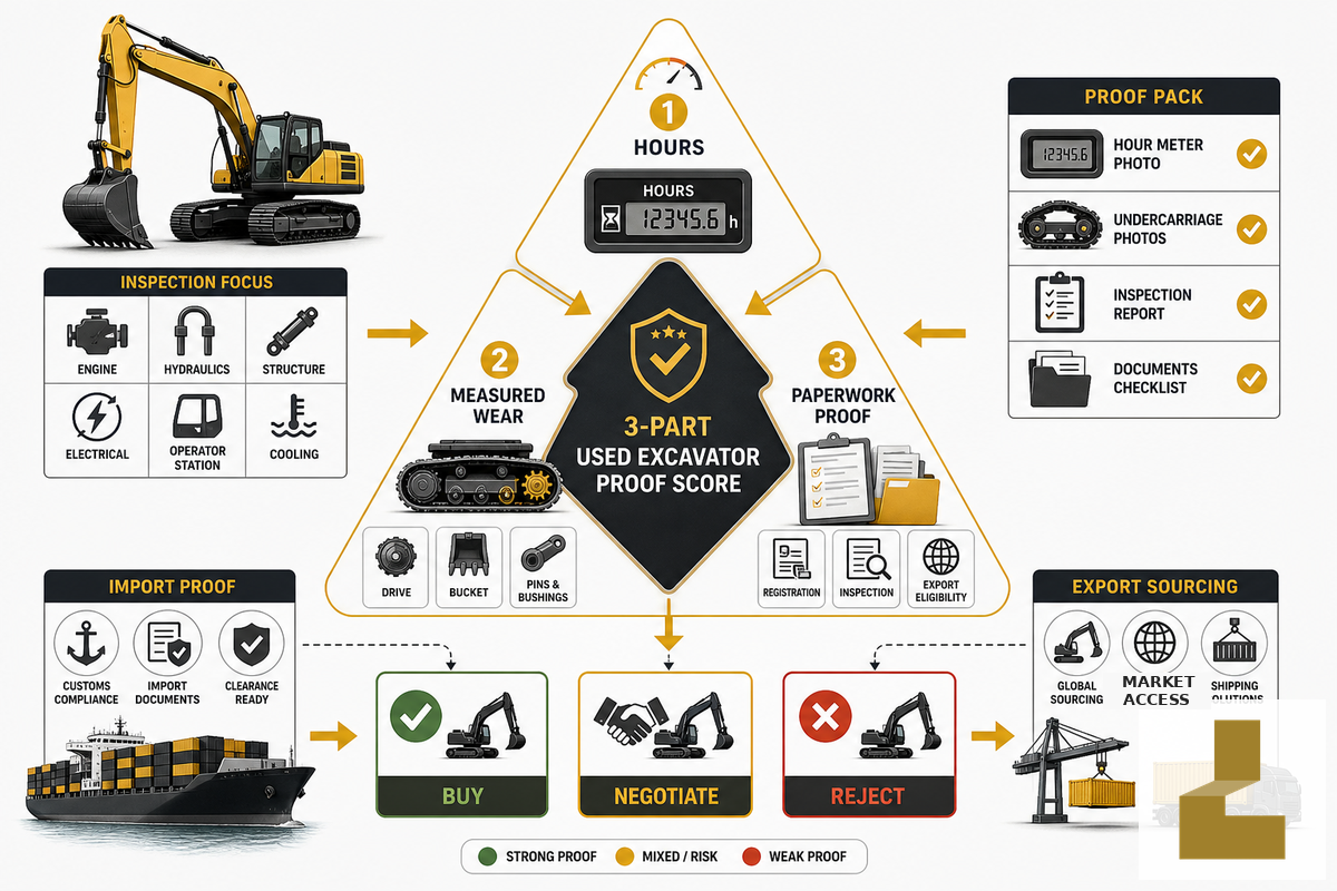 3-Part Used Excavator Proof Score — Liehuang Used Excavators