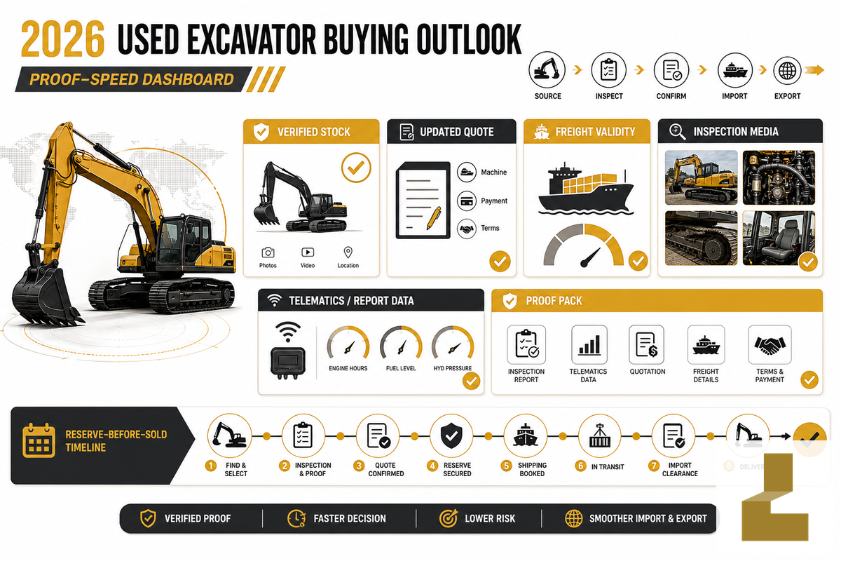 2026 Buying Outlook: Used Demand Rewards Faster Proof — Liehuang Used Excavators