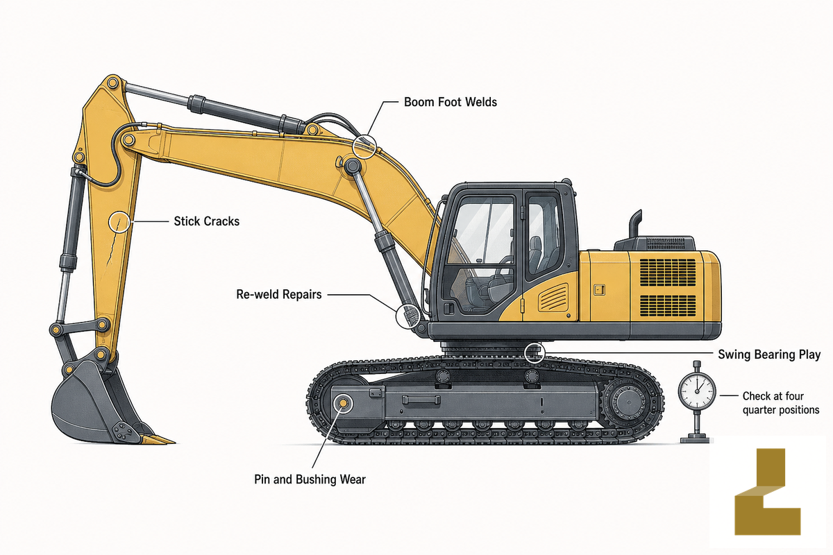 Zone 5: Structure, Cracks, Pins and Swing-Bearing Play — Liehuang