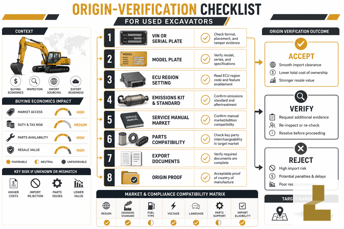 Brand, Origin & the Grey-Market Question — Liehuang Used Excavators
