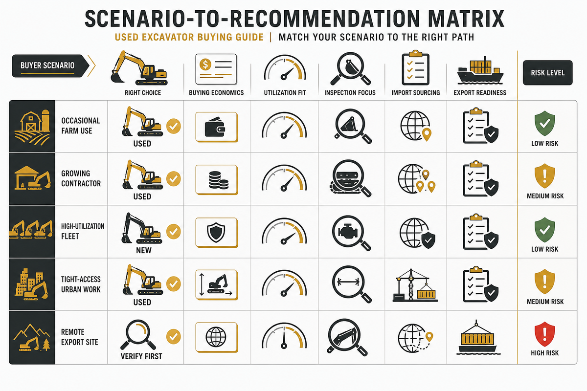 Which Should You Buy? A Decision Framework — Liehuang Used Excavators