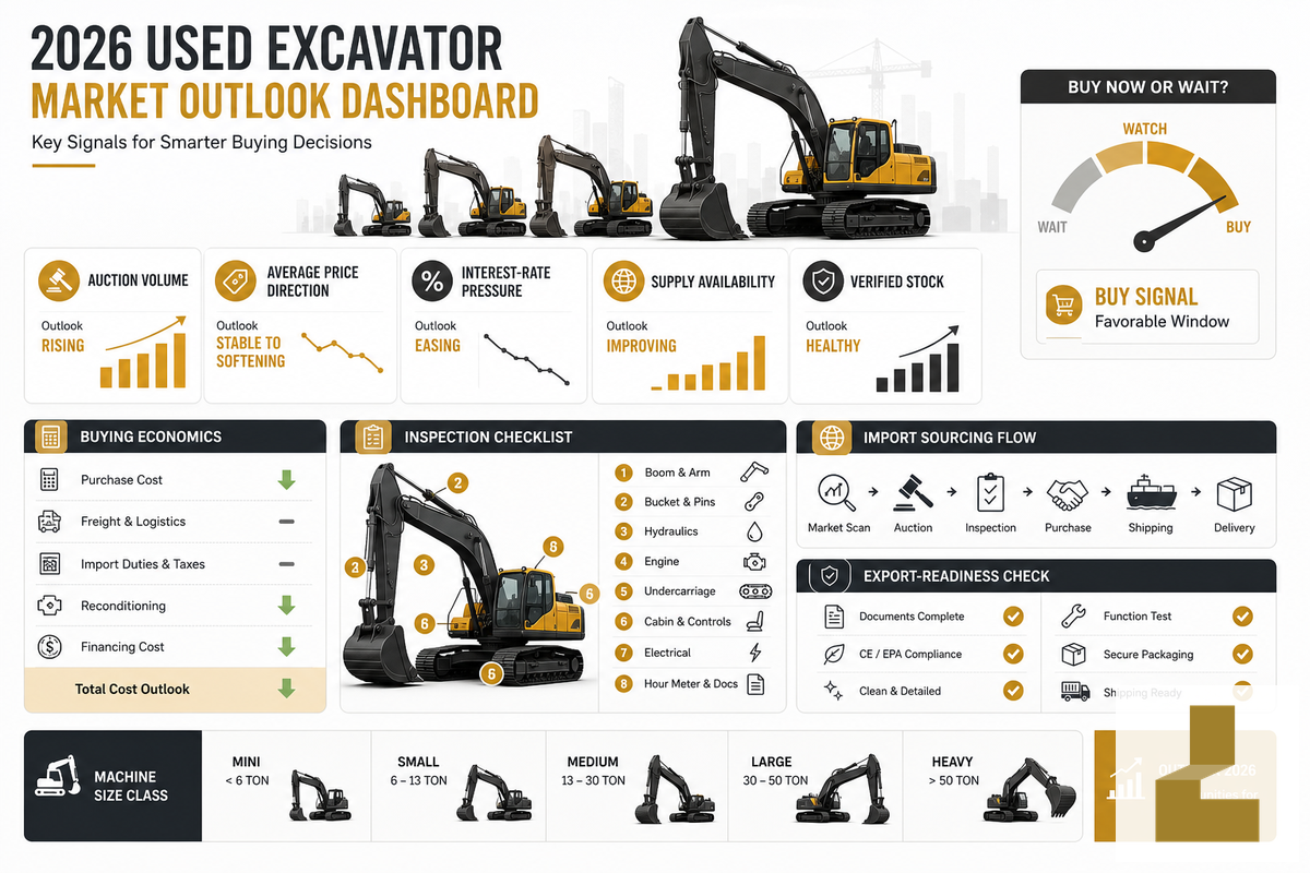 Industry Outlook: Used Excavator Values in 2026 — Liehuang Used Excavators