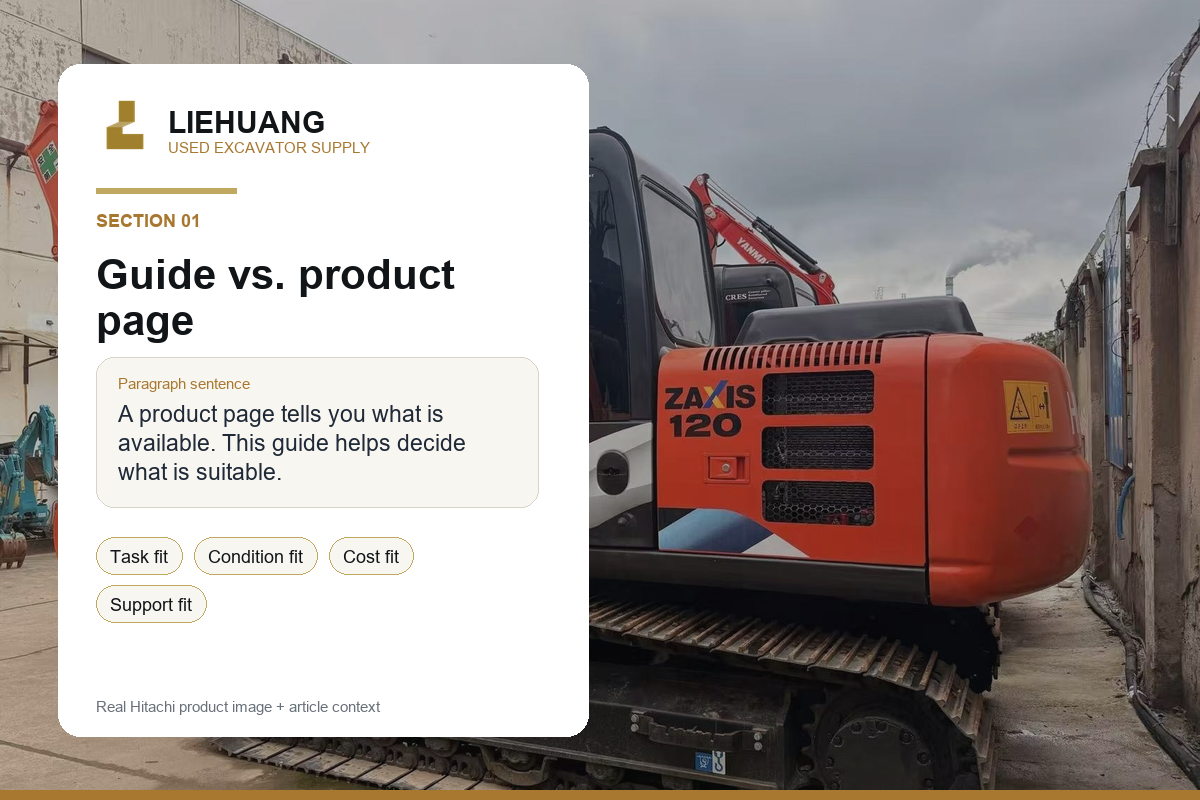 1) Used Hitachi Excavators in 2026: Why this guide is different from a product page - Liehuang