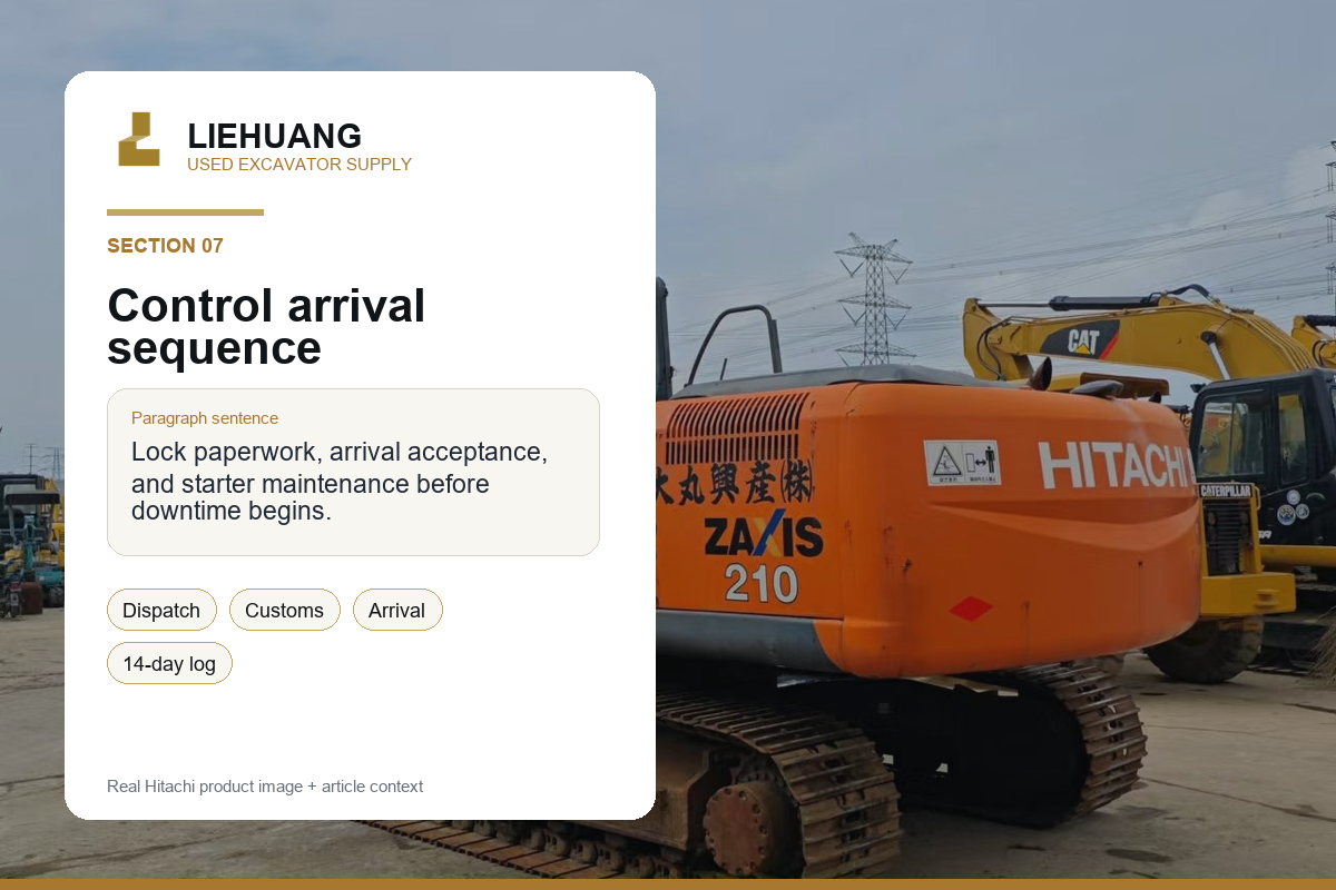 7) Transport, customs, and arrival sequence for minimal downtime - Liehuang