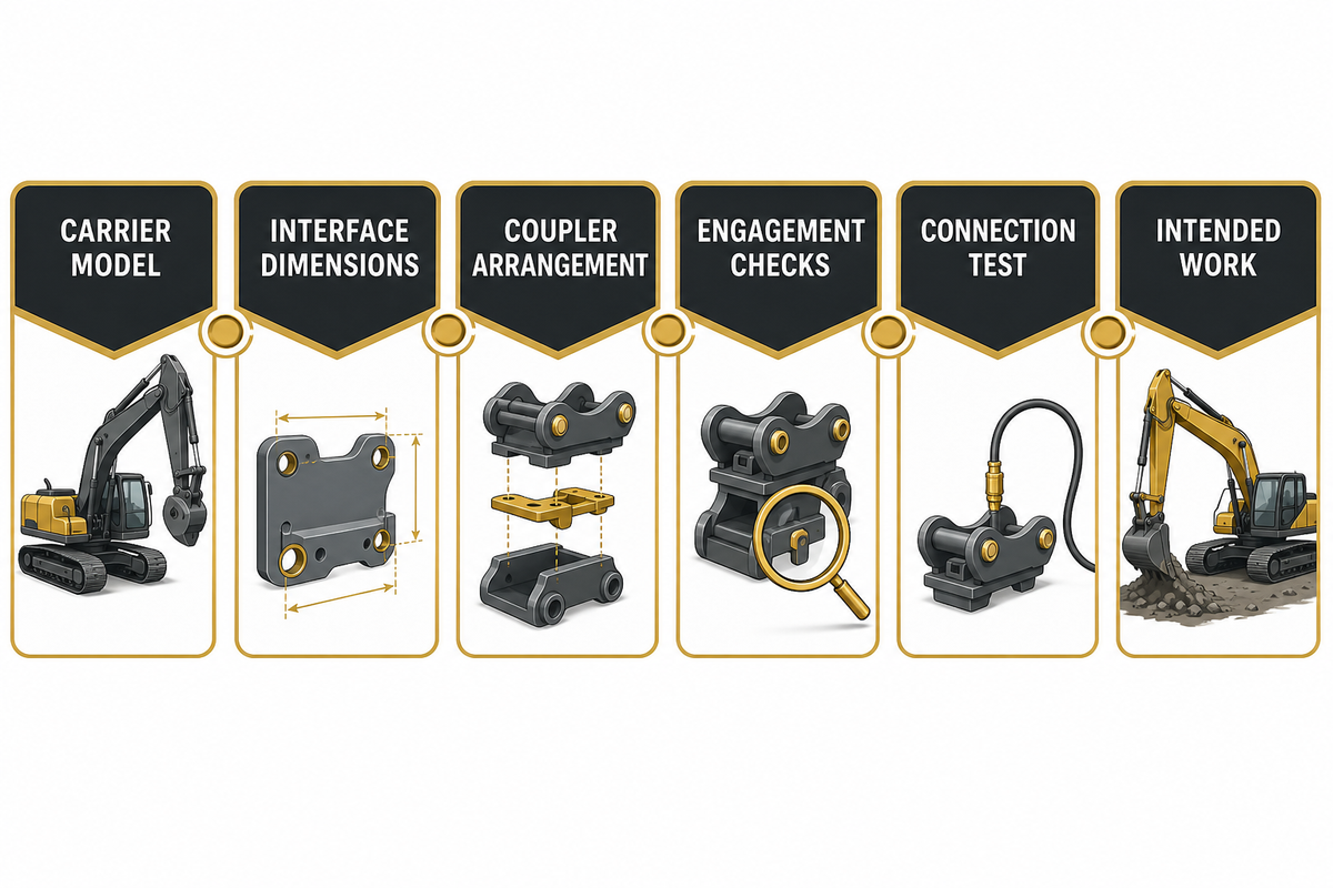 Carrier, Interface, and Coupler Proof — LH Used Excavator