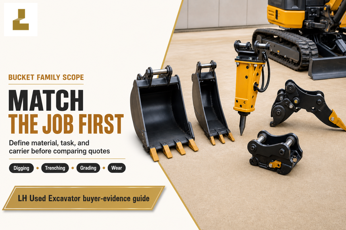Bucket Family Scope Before Supplier Comparison — LH Used Excavator
