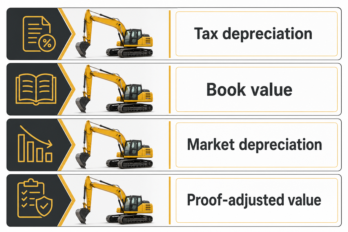Tax depreciation vs. market resale value — Liehuang Used Excavators
