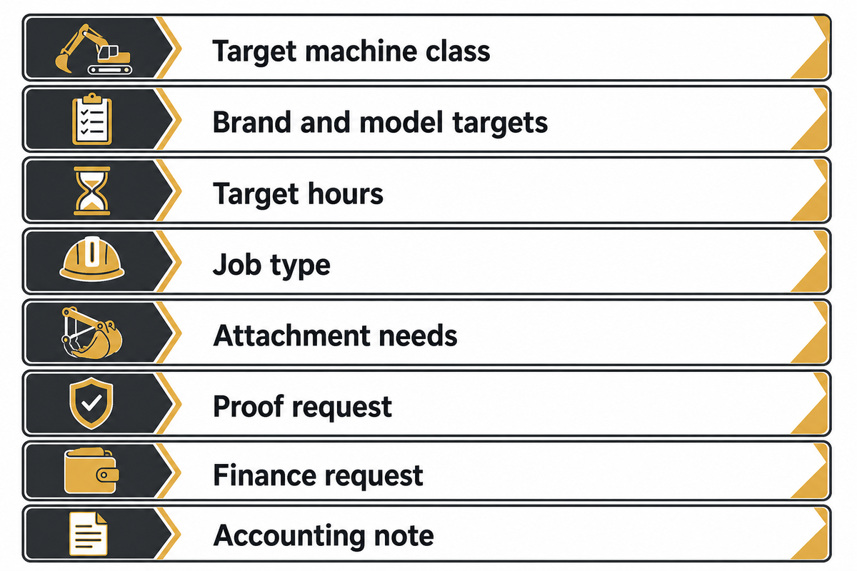 Buyer checklist before requesting a quote — Liehuang Used Excavators