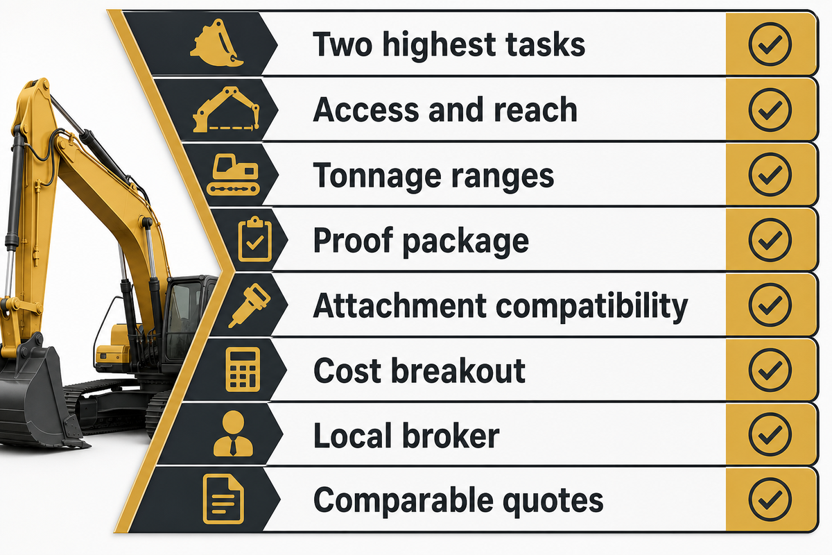 Construction Excavator Selection Checklist — Liehuang Used Excavators