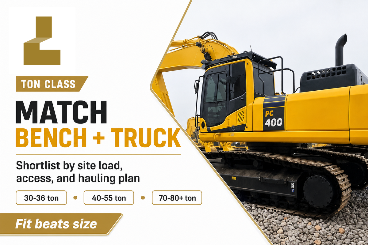 Match Ton Class to Bench Height, Truck Size, and Rock Duty — Liehuang Used Excavators