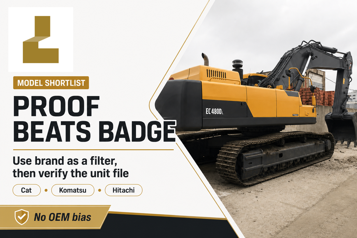 Brand and Model Shortlist Without OEM Bias — Liehuang Used Excavators