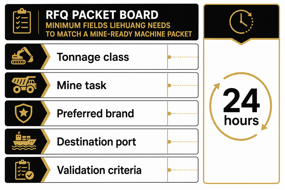 RFQ Checklist for Liehuang Used Excavators — Liehuang Used Excavators