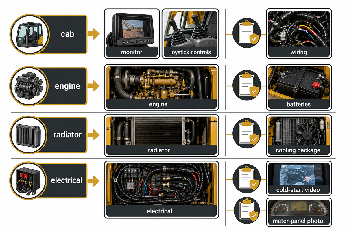 Cab, Engine, Cooling, and Electrical Parts Buyers Should Not Ignore — Liehuang Used Excavators