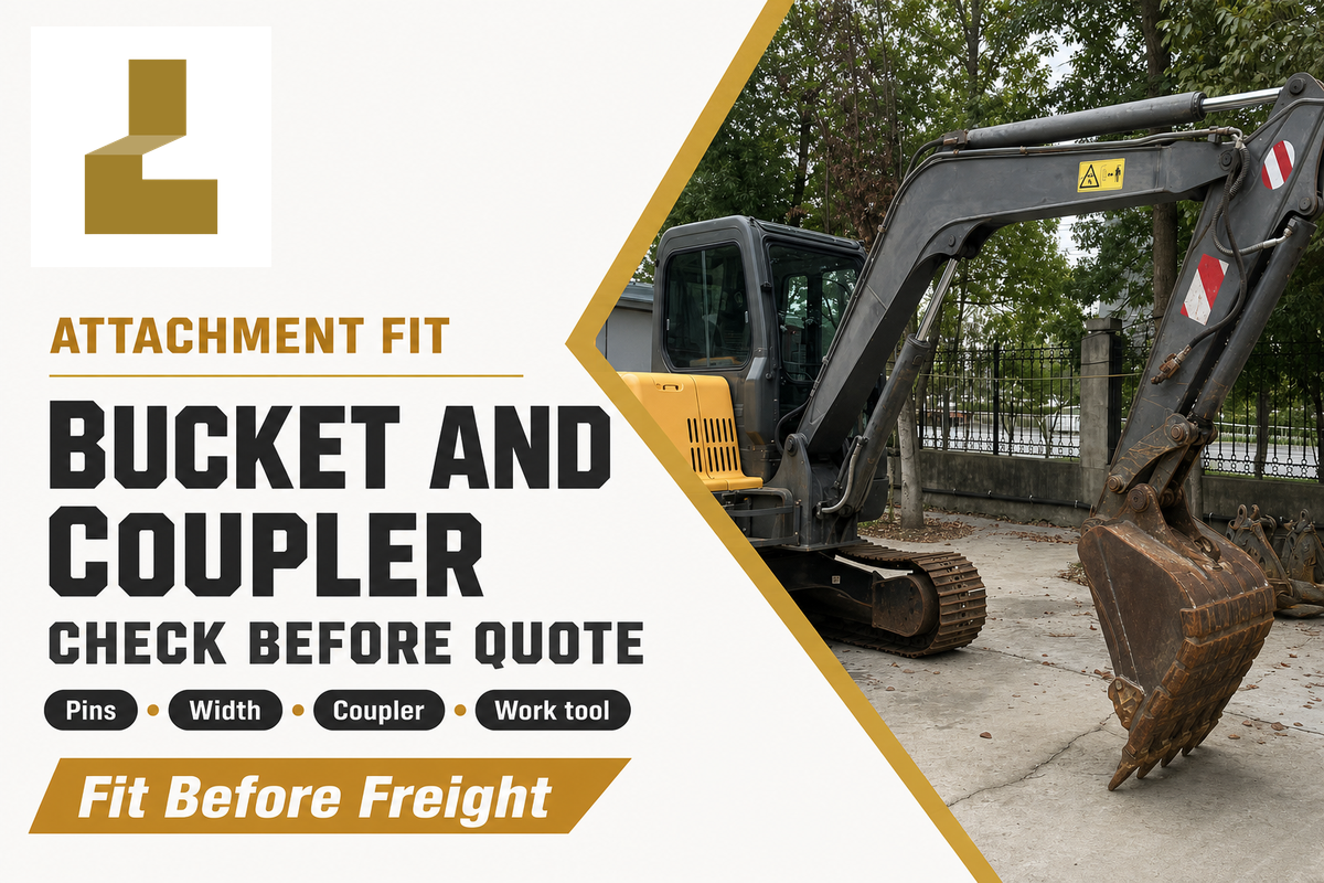 Check Bucket, Coupler, and Attachment Fit Before Quote — Liehuang