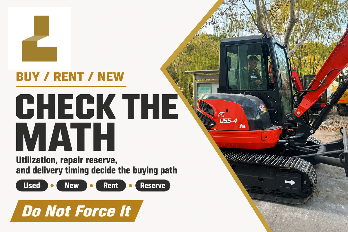 Used vs New vs Rent: When Buying a Mini Excavator Does Not Pencil Out — Liehuang Used Excavators