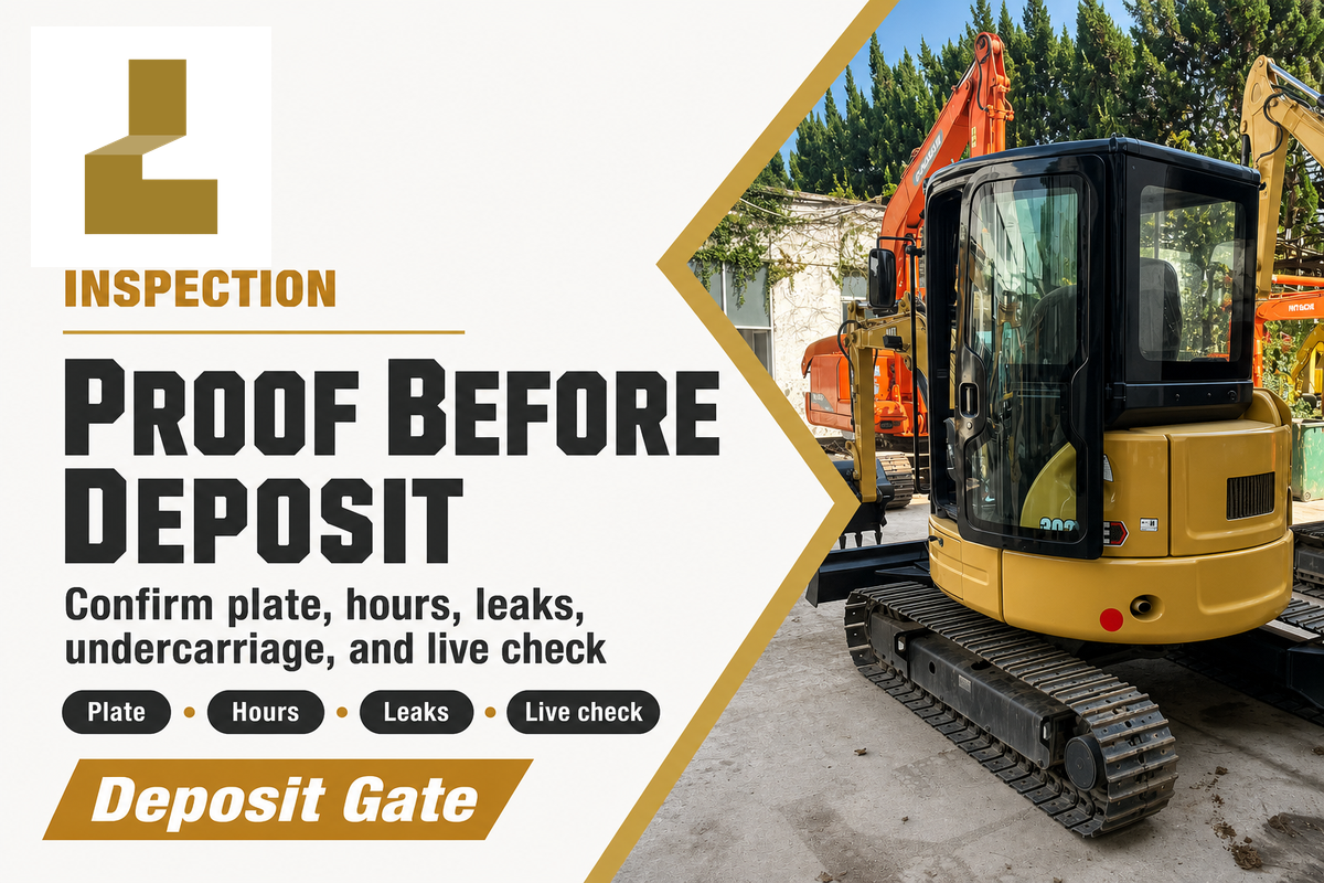 Used Mini Excavator Inspection Checklist Before Any Deposit — Liehuang Used Excavators