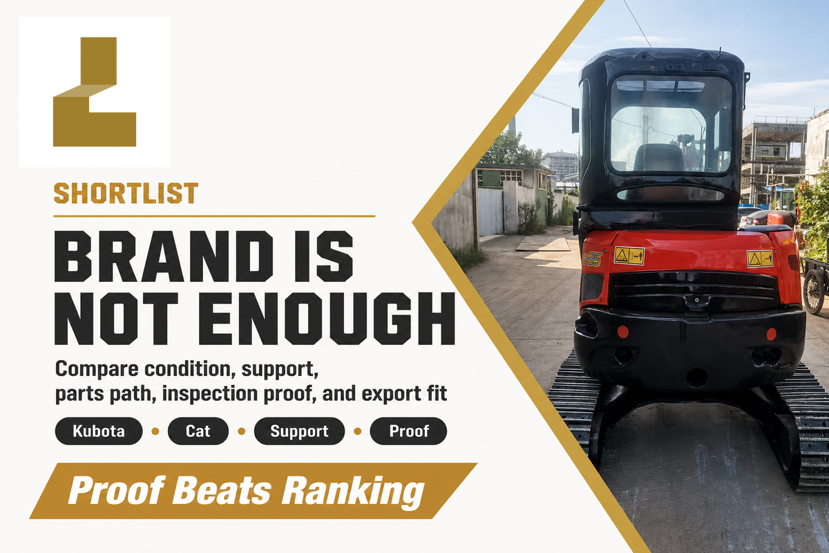 Brand and Model Shortlist: How to Compare Kubota, Cat, Bobcat, Komatsu, Hitachi, JCB, and Yanmar — Liehuang Used Excavators