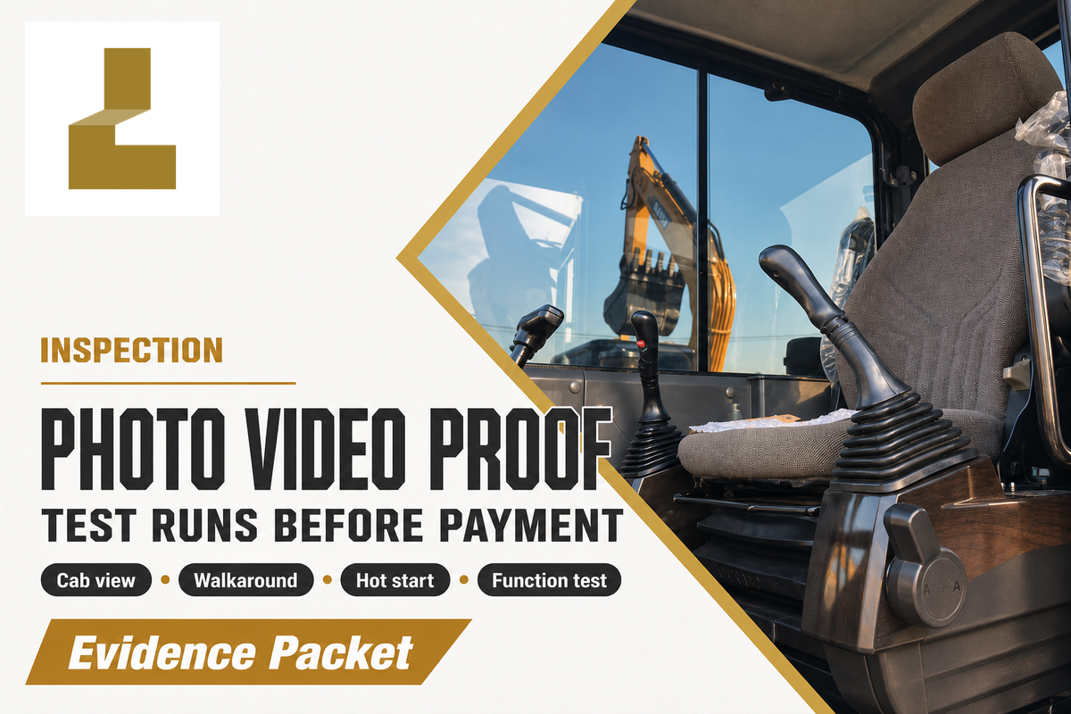 Inspection Evidence: Photos, Videos, Test Runs, and Documents — Liehuang Used Excavators