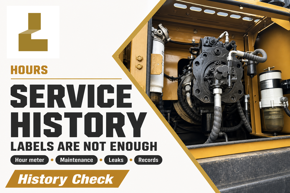 Hours and Service History: Why the Label Is Not Enough — Liehuang Used Excavators