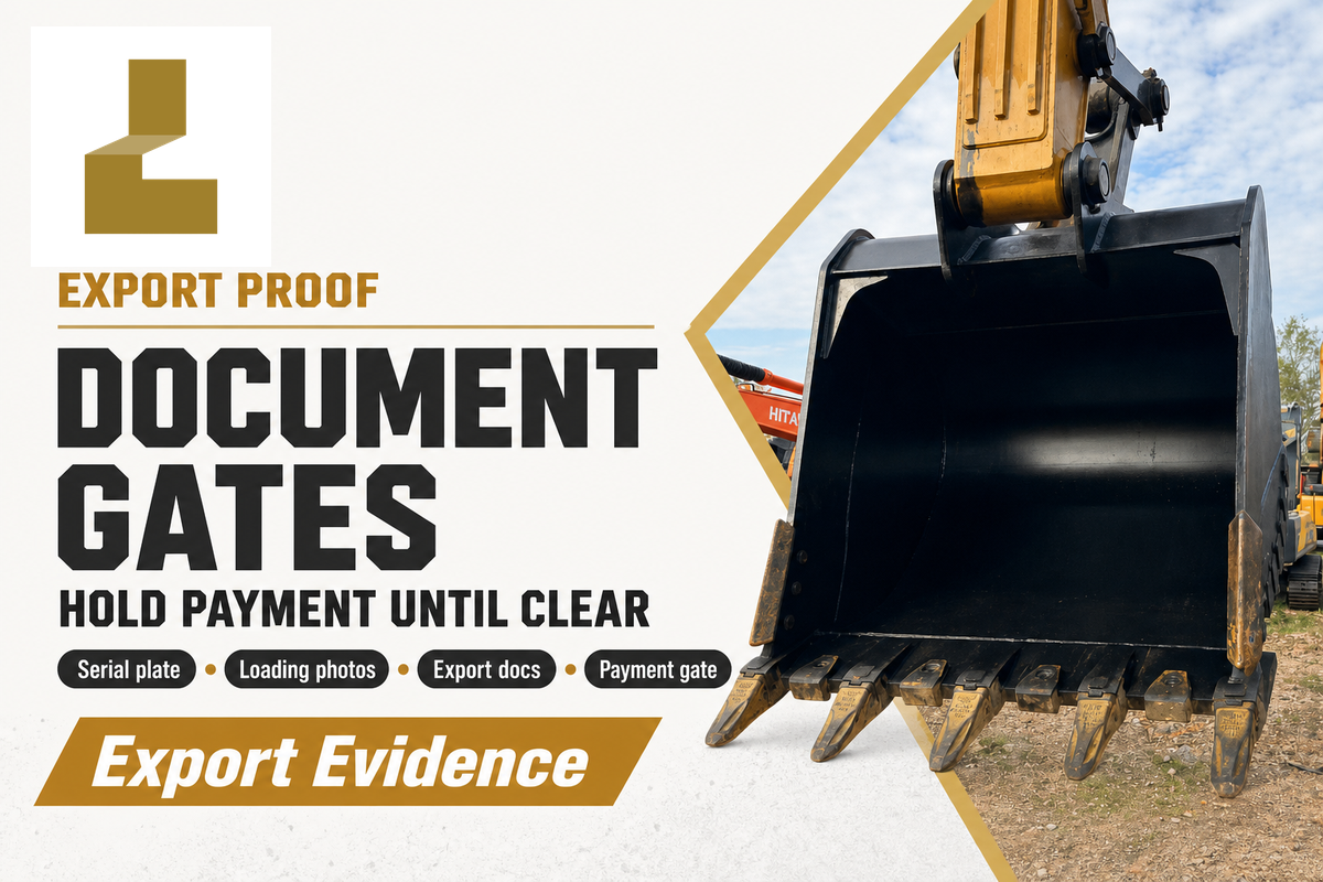 Export Buyer Proof: Shipping, Documents, and Payment Gates — Liehuang Used Excavators