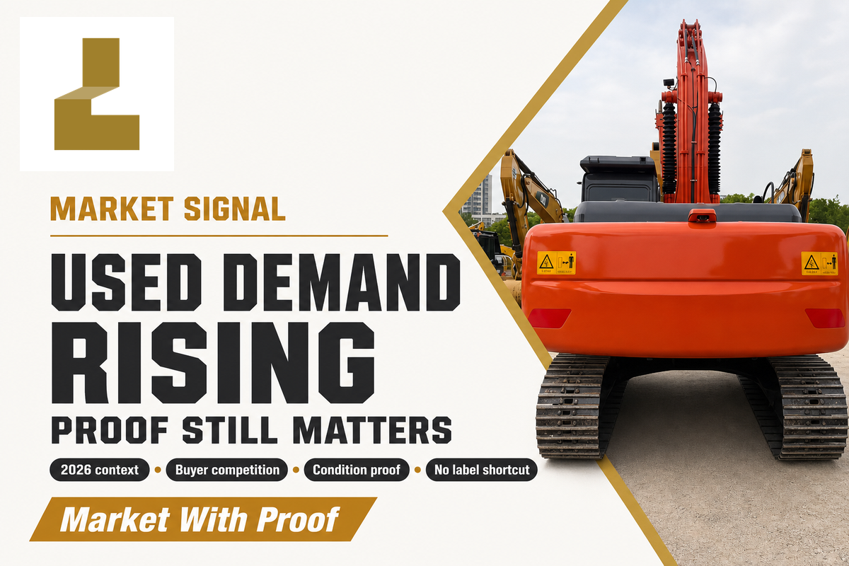 Market Signal for 2026: Used Demand Is Rising, But Refurbishment Still Needs Proof — Liehuang Used Excavators