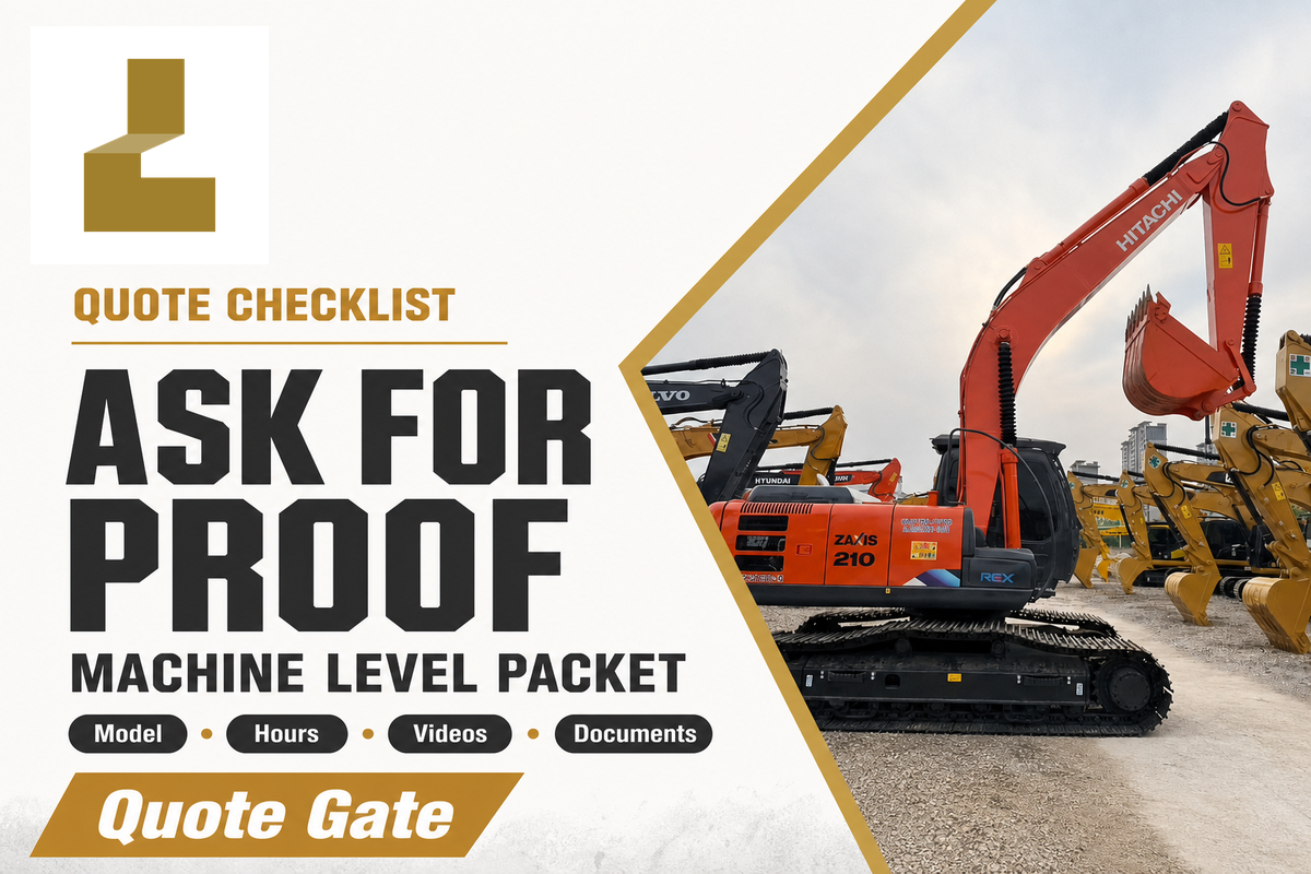 Quote Checklist for Liehuang Used Excavators — Liehuang Used Excavators