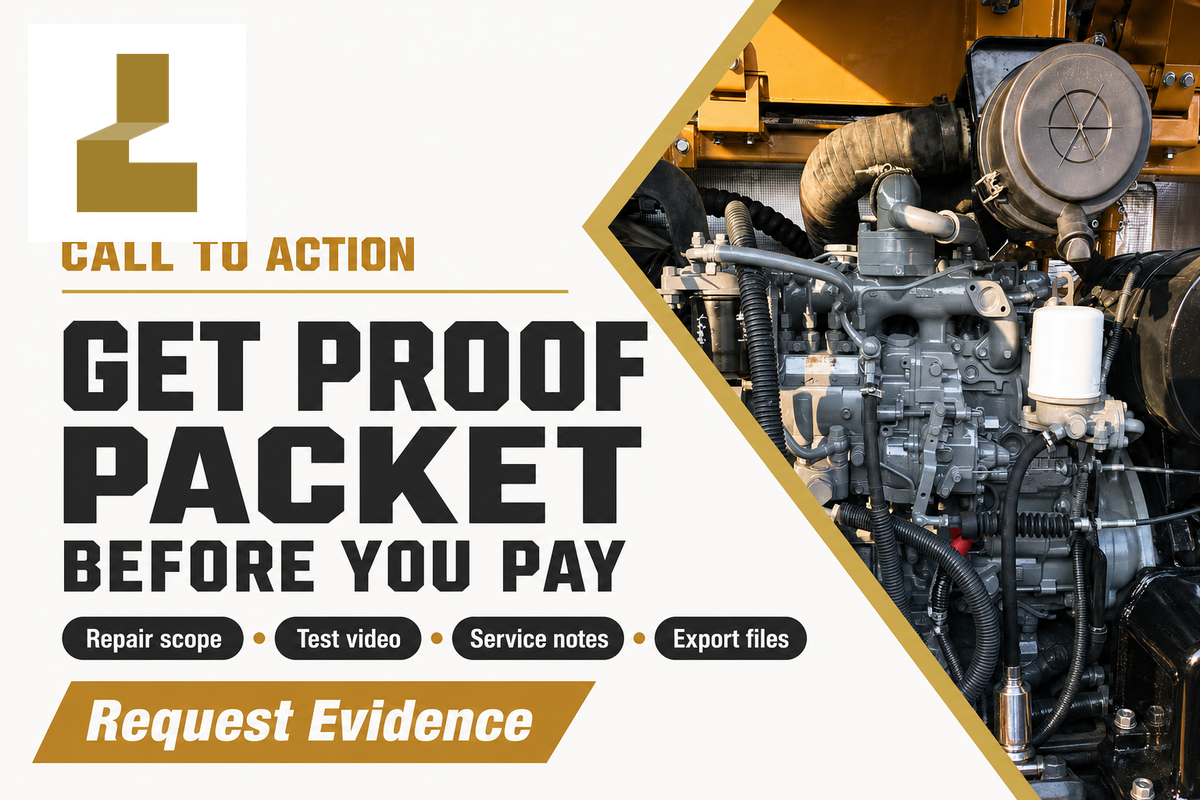 Get a machine-level proof packet before you pay — Liehuang Used Excavators