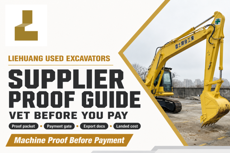 Used Excavator Supplier Guide: Vet Suppliers Before You Pay